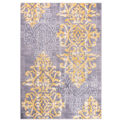 Tapis gris / jaune Schofield