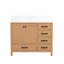 Ensemble de meuble-lavabo simple 42 po avec plateau en pierre reconstituée sans miroir 42 po-2027100920-2027100922