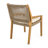 Shoreline Modern Coastal Acacia Wood Patio Dining Set With PE Wicker Chairs And Cushions