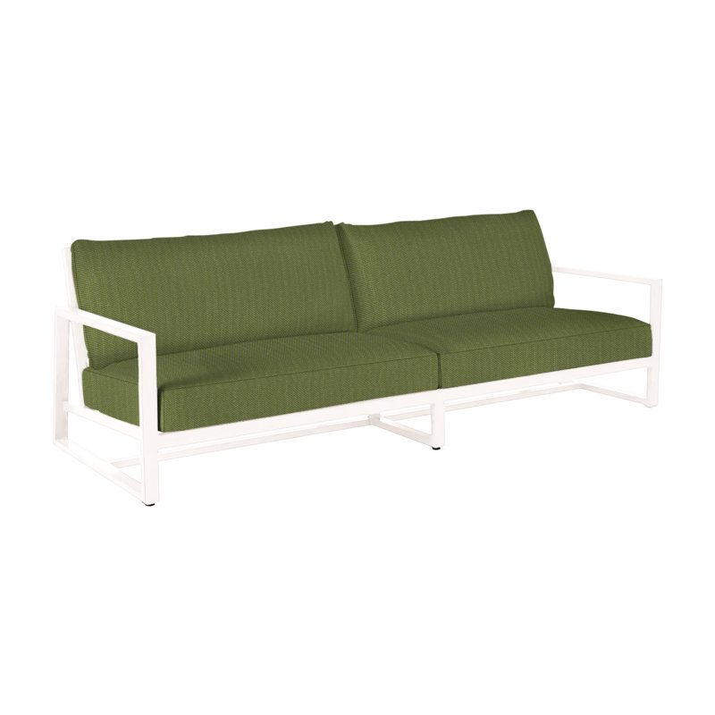 Avondale Aluminum Sofa - Chalk, No Welt, Chalk, Linen Forest