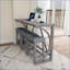 Table basse industrielle 4 pièces Ensemble de chaises peu encombrantes pour le salon, facile à nettoyer
