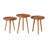 Modern Nesting Table Set (3 Pieces), Walnut Finish, 15.8 x 14.6 x 14.6 in | 100% MDF with Membrane Coating & Oven Dried Beech Wood Legs | Stylish & Functional for Living Room, Rustic & Scandinavian Decor