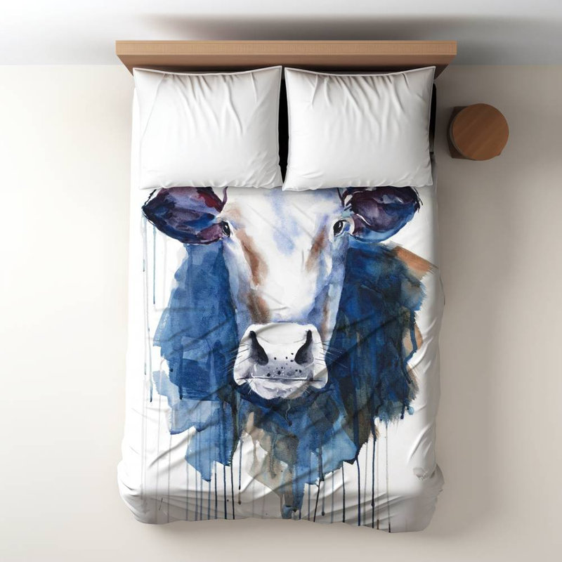 Sateen Duvet Cover, Blue