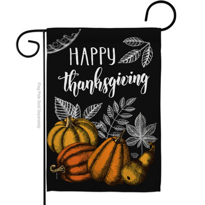 Double Sided 18.5'' H x 13'' W Polyester Thanksgiving Garden Flag