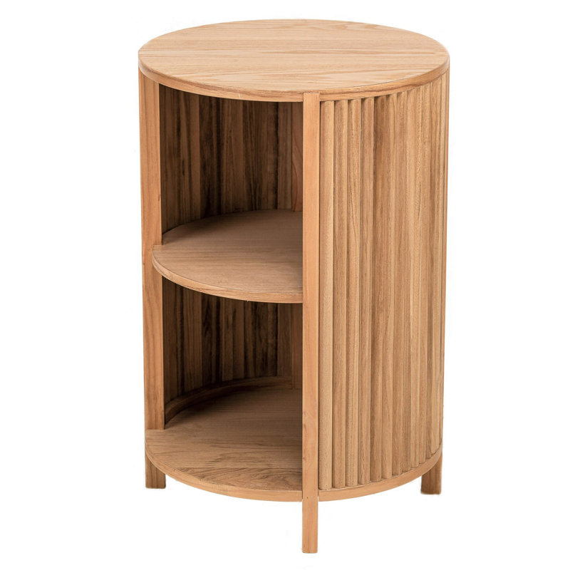Palladino 2-Storage Natural Wood Nightstand