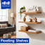 Harbour Housewares - Modern Floating Wall Shelves-121543736-89000674