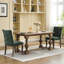 Lot de 2 chaises de salle à manger rembourrées en chenille olive, revêtement en similicuir haut de gamme, design ergonomique, forme incurvée, idéales comme chaise d'appoint pour un bureau ou une chambre, assise confortable en mousse à mémoire de forme, rivets classiques