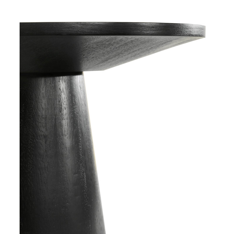 Table de bout ronde en ébène 22 po avec base piédestal Jasper