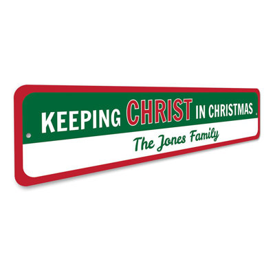 Christ in Christmas Aluminum Sign