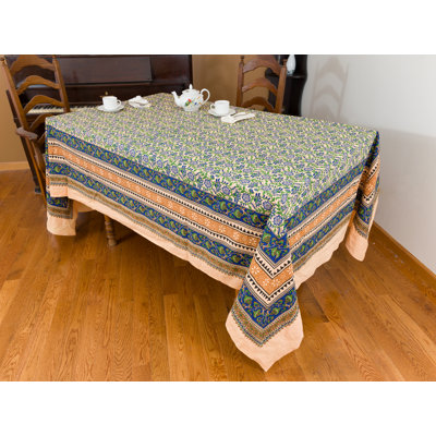 Lushana Rectangle Floral Cotton Tablecloth