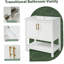 Meuble-lavabo de salle de bain avec lavabo en céramique et rangement polyvalent-454085979