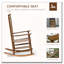 Chaise berçante en bois à haut dossier Outsunny-18122429