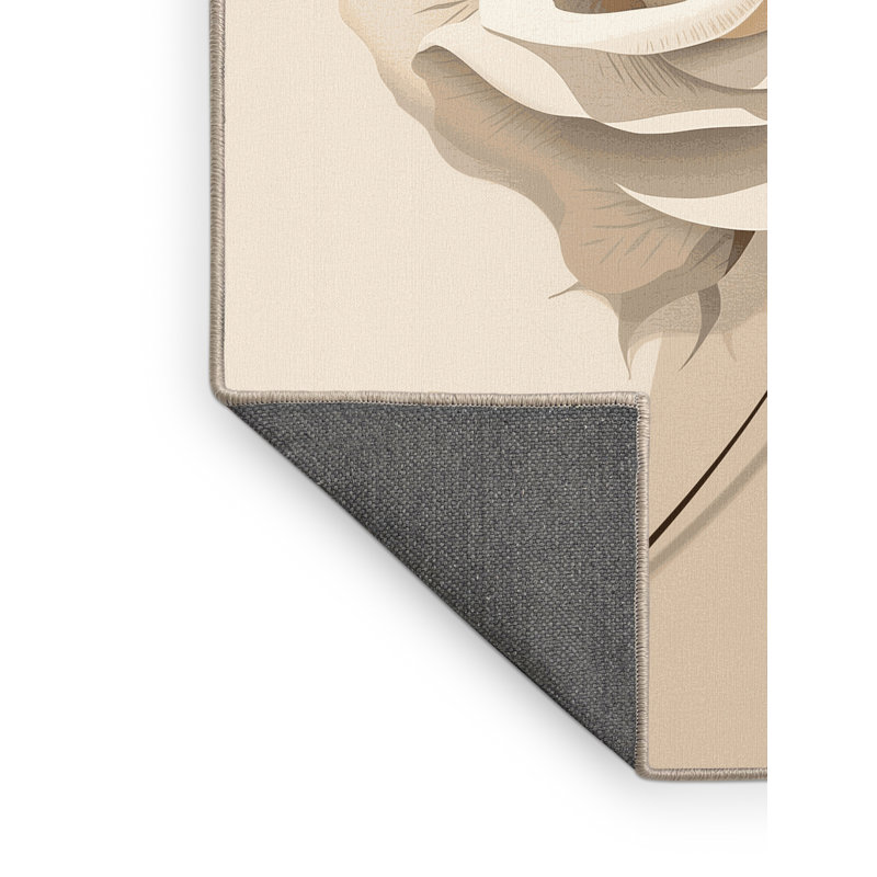 Tapis beige moelleux et moelleux de couleur unie - beige, 6 X 9