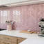 Carrelage mural auto-adhésif en PVC 9,05 po x 11,41 po Viby Pink-129942296