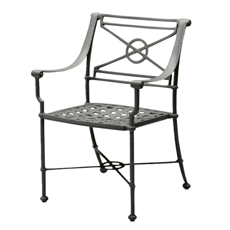 Chaise de patio avec coussin Delphi, Étain, Brisa Lasso patiné