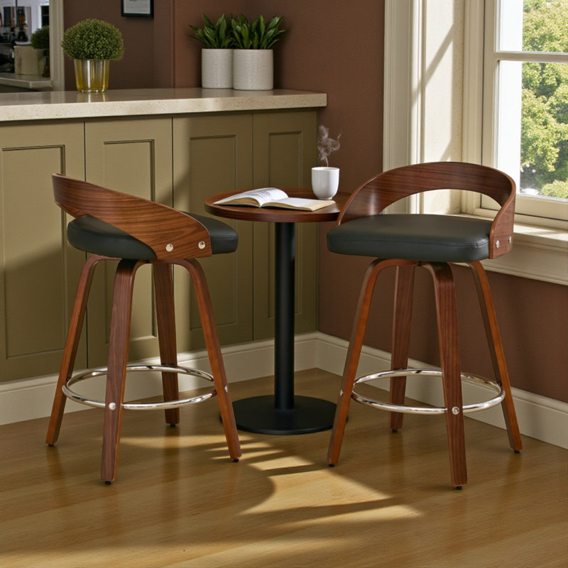 Tabouret de bar Hesson, Noir