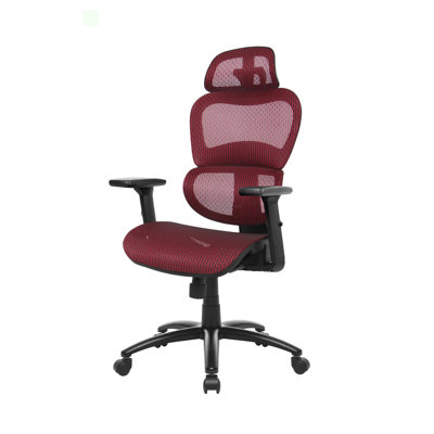 Chaise ergonomique en filet avec accoudoirs 3D