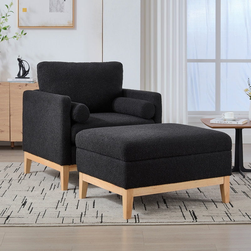 Fauteuil d'appoint 35,5 po, Noir