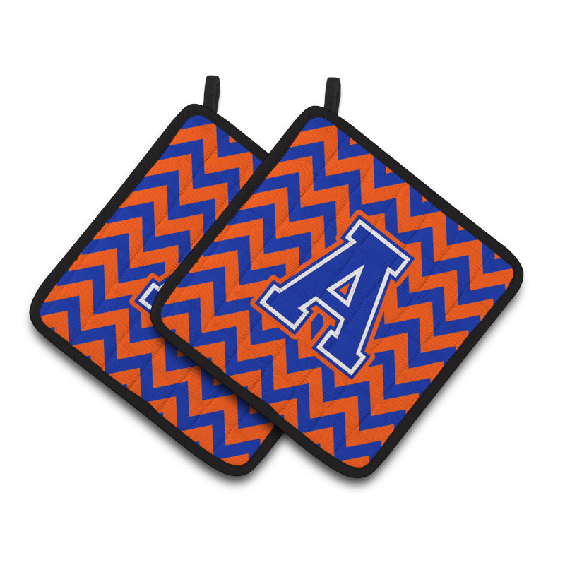 Poignée à chevrons, Orange/bleu, A