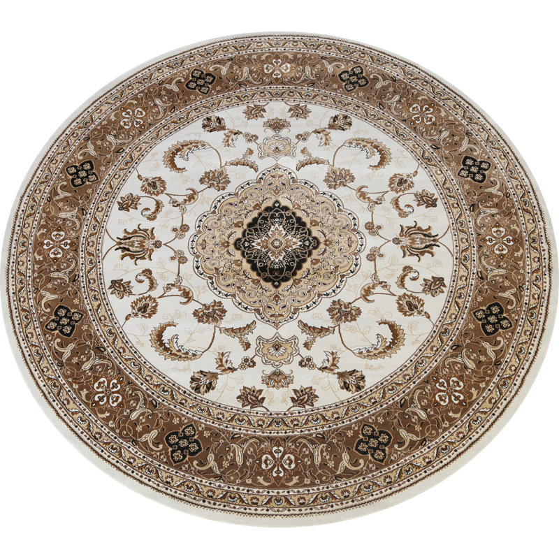 Tapis traditionnel Tabriz, Rond 8 pi 0 po x 8 pi 0 po