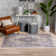 Nile Vintage Machine Washable Flat-Weave Medallion Beige Rug