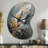 Gold Boho Chic Feathers IV - Boom Shape Large Glam Feather 3D Wall Clock-105566197
