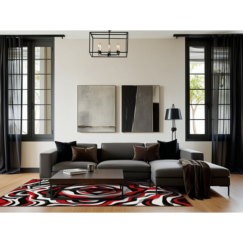 Twilight Fracture Rug, Rectangle 3' x 5'