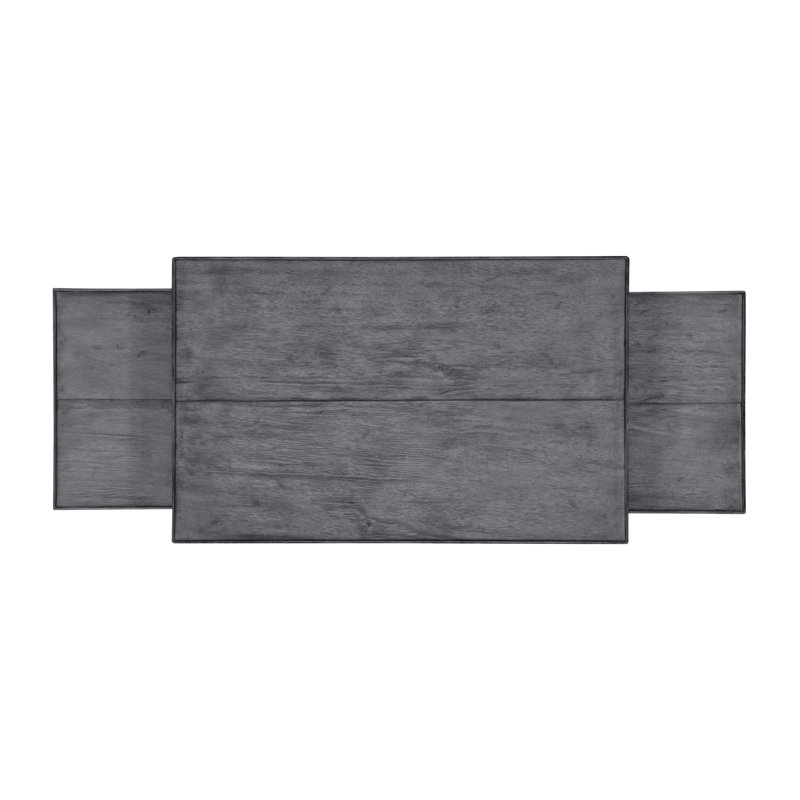 Casually Country Solid Wood Nesting Cocktail Table, Antique Dark Gray