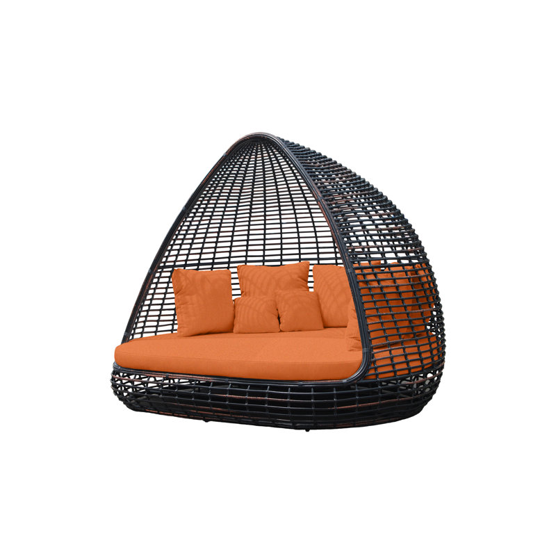 Outdoor - Seat Patio Daybed, Black Mushroom, Canvas Tuscan Sunbrella® Canvas