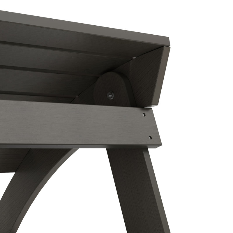 Repose-pieds pliant en polyuréthane Attapulgus, Gris anthracite