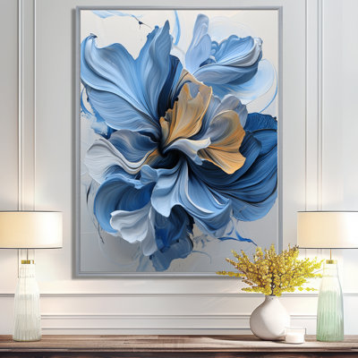 Lavande et balance des pivoines bleues II - décoration murale pivoine