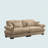 Modern Two-Seater Sofa With Bolstered Armrests, Velvet 2-Seater Sofa With Waist Pillows And Throw Pillows-937028401