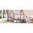 Gray Twin Size House Bed With Fence, Door - Pine Make Fence And Robust