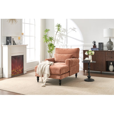 Méridienne moderne, fauteuil inclinable de loisir intérieur rembourré, canapé-lit pour chambre à coucher, salon, salle d'étude, bureau, ORANGE