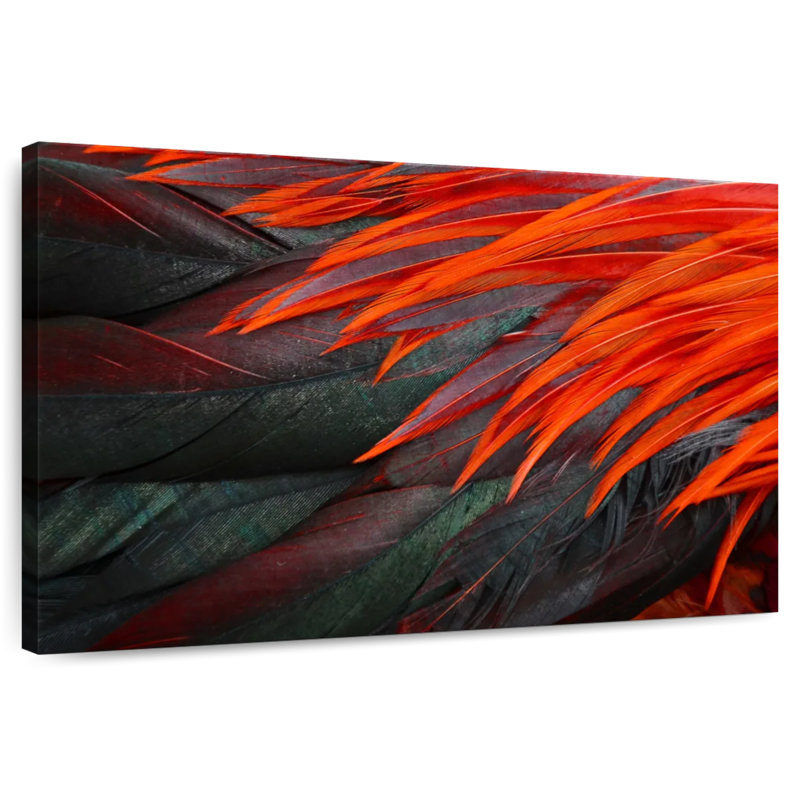 Crowle Orange Feathers, 8" H x 12" W