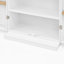 Armoire de cuisine blanche avec portes et tablettes réglables Buffet autoportant pour cuisine