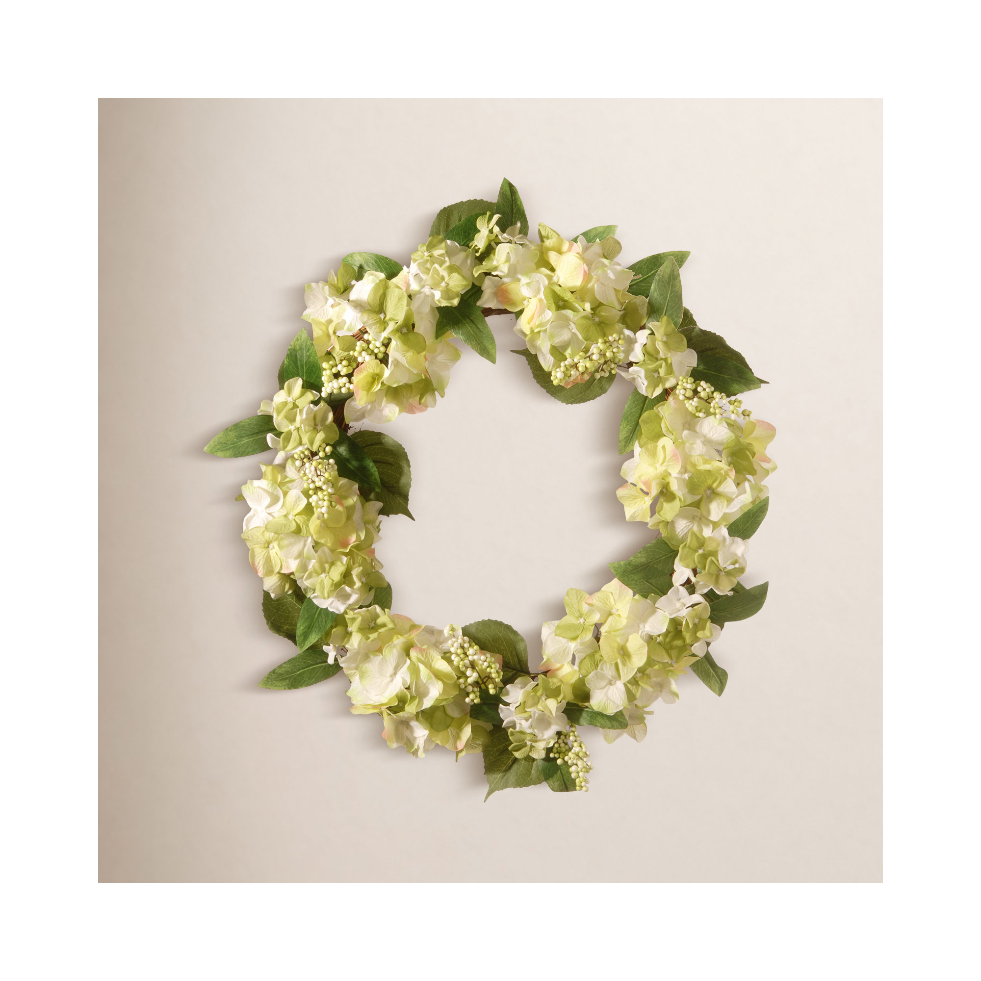 The Holiday Aisle® 24" Garden Accents Hydrangea Wreath