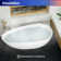 49.2'' x 49.2'' Freestanding Soaking Solid Surface Bathtub