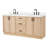 Ariel Kelly 61 Inch Double Rectangular Sink Bathroom Vanity With Pure Quartz Countertop-137992284-137992285-105988781