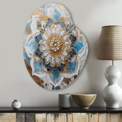 Tiras - Boho Mandala Pear Shape Irregular Metal Wall Decor