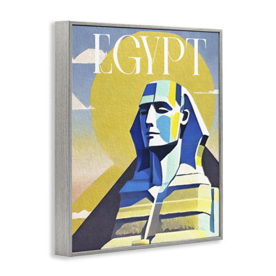 «Sphinx» par Égypte, estampe numérique encadrée par Daphne Polselli bg-852