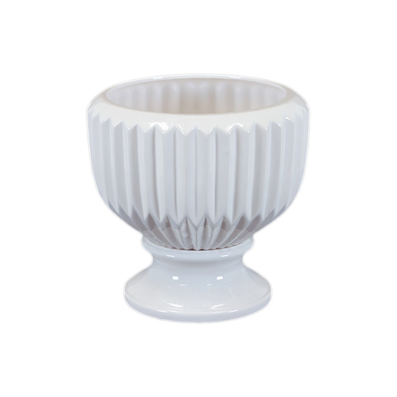 Ceramic Table Vase, White