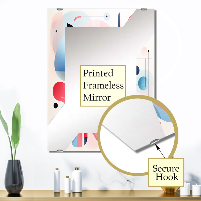 Chacko - Miroir mural abstrait MIR137239, 32 po x 24 po