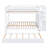 Full Over Full Bunk Bed with Twin Size Trundle & Staircase, White Bed Frame for Kids & Teens-117987563