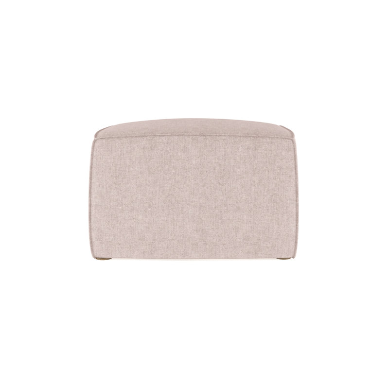 Repose-pieds Varick, Peluche velours rosé, Brun foncé