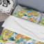 Ensemble de housse de couette en microfibre jaune / vert 3 pièces