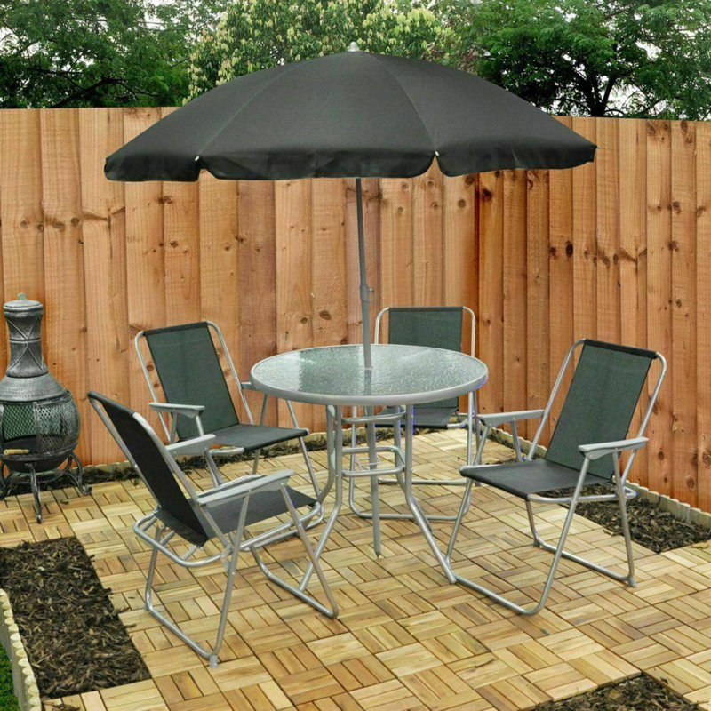 Fillian 4 - Person Patio Dining Set with Round Table