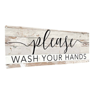 Please Wash your Hands Metal Sign