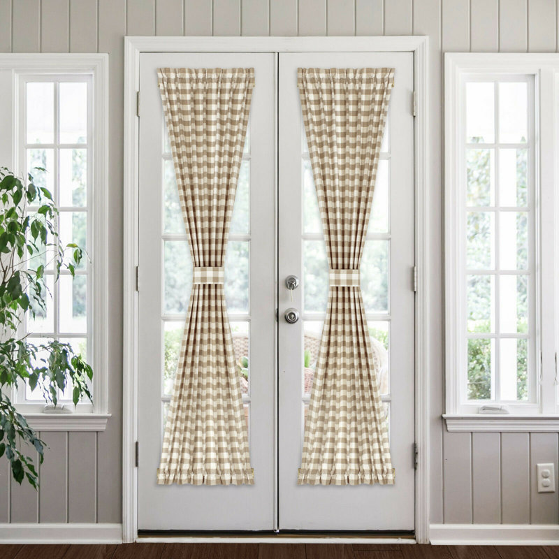 Ikuhiro Semi Sheer Curtain Single Panel, 54" W x 72" L, Linen