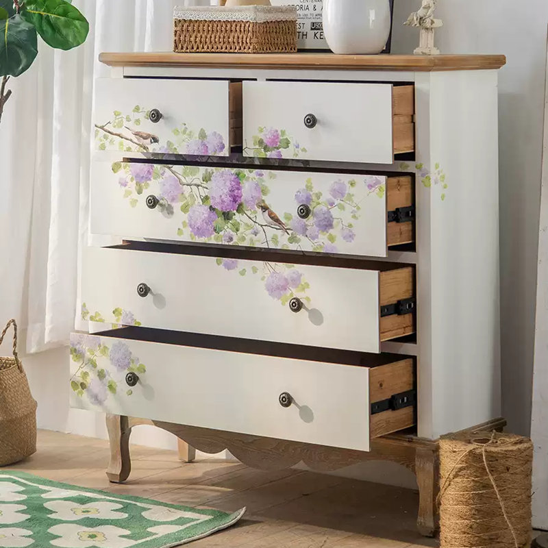 Hand-Painted Five-Drawer Accent Chest